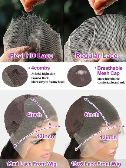 Loose Deep Wave Lace Front Wig – HD Lace Human Hair Natural Black