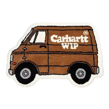 Novelty Car-Shaped Area Rug – Fluffy Decorative Carpet for Living Room & Bedroom