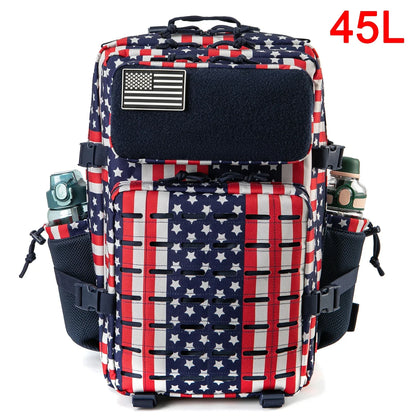 Tactical MOLLE Hiking Backpack – 25L/45L Laser Cut Rucksack with Dual Cup Holders