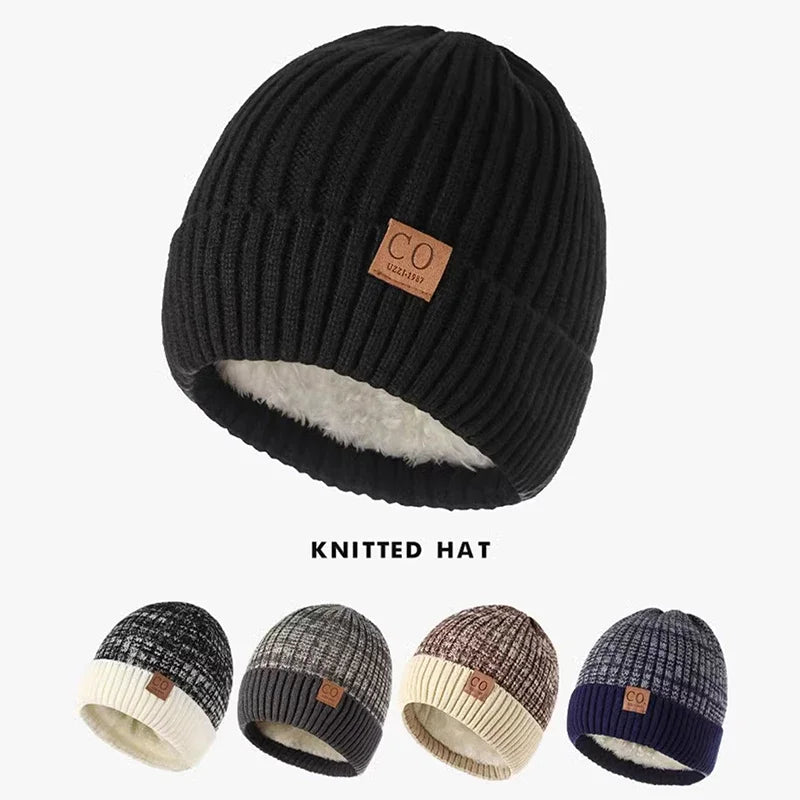 Fleece-Lined Knit Beanie – Warm Winter Hat for Men & Women