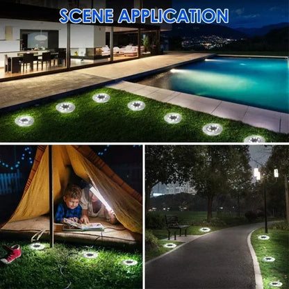 20leds Disk Underground Lamp Spotlight Buried Solar Light Home Garden Lawn Yard Decoration