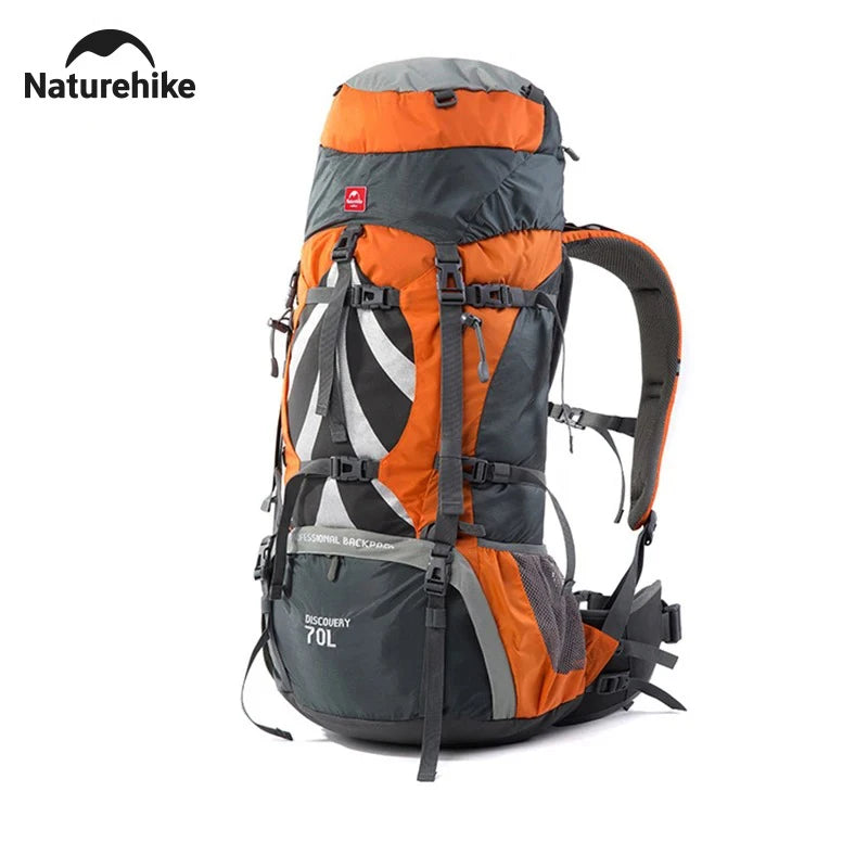 Naturehike 70L Hiking Backpack with Rain Cover – Ergonomic Camping Pack