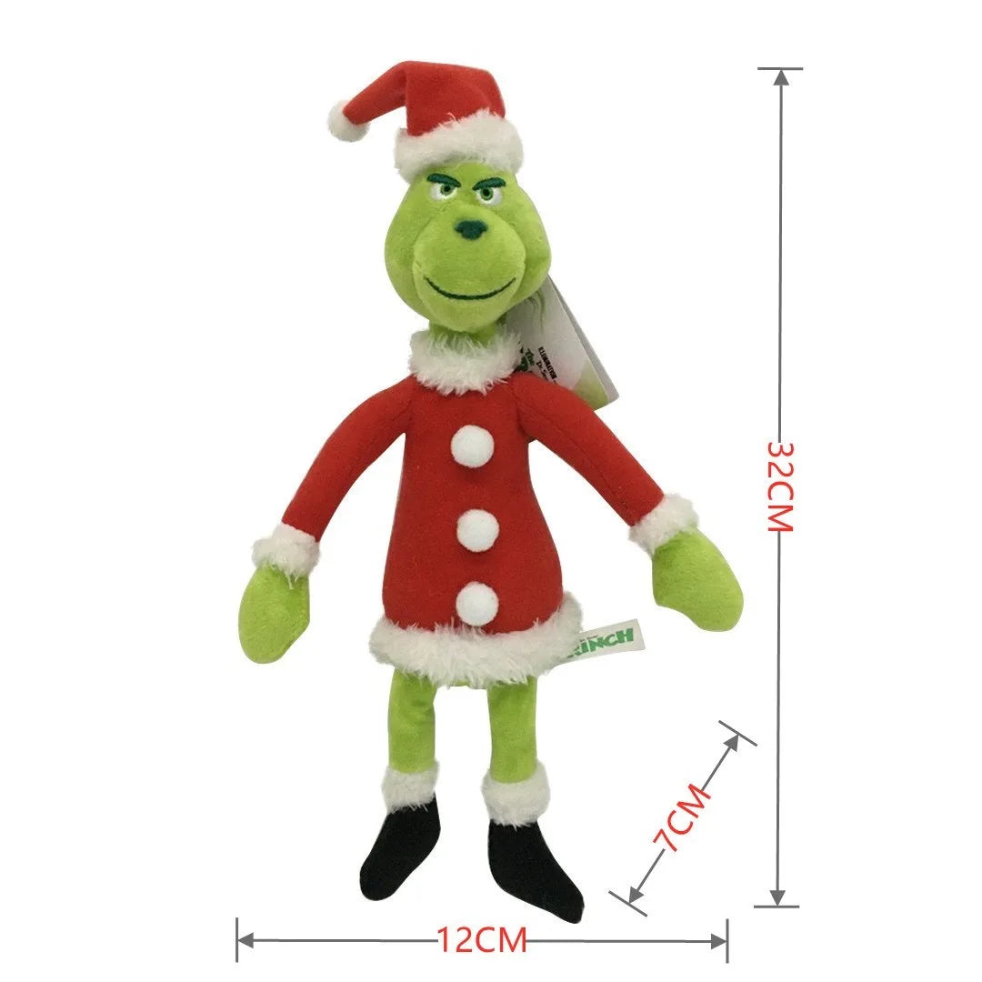 Grinch Plush Doll – 32cm Christmas Stuffed Toy for Kids