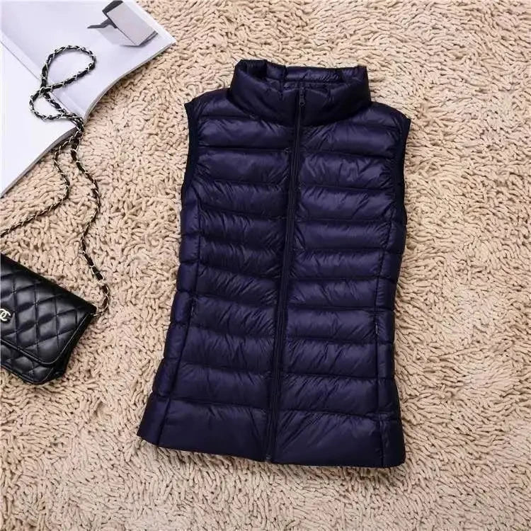 Women's Lightweight Puffer Vest – Sleeveless Down Waistcoat