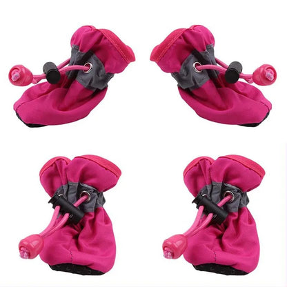 Dog Boots Waterproof Non-Slip – Set of 4 with Reflective Strip