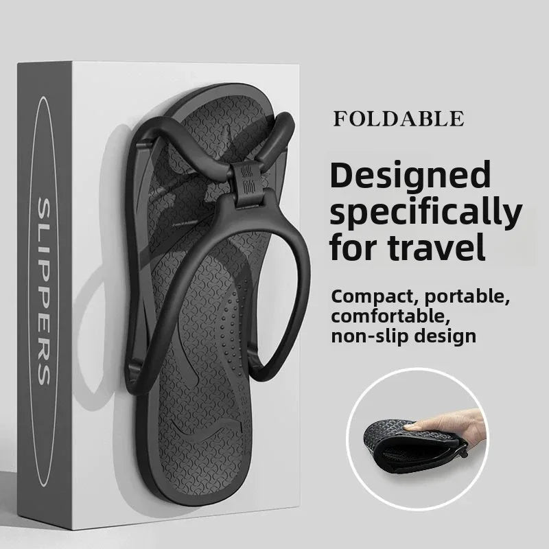 Foldable Travel Slippers – Ultra-Soft EVA Quick-Dry Flip Flops with Drainage Holes