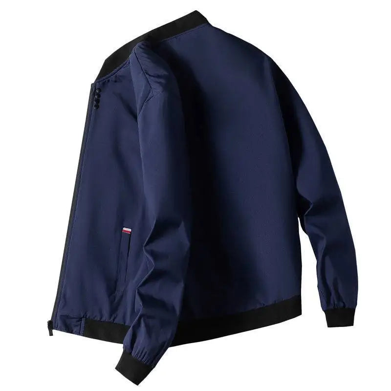 Men's Casual Zip-Up Jacket – Lightweight Windproof Coat