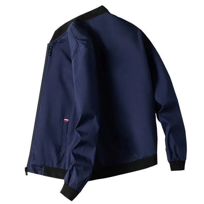 Men's Casual Zip-Up Jacket – Lightweight Windproof Coat