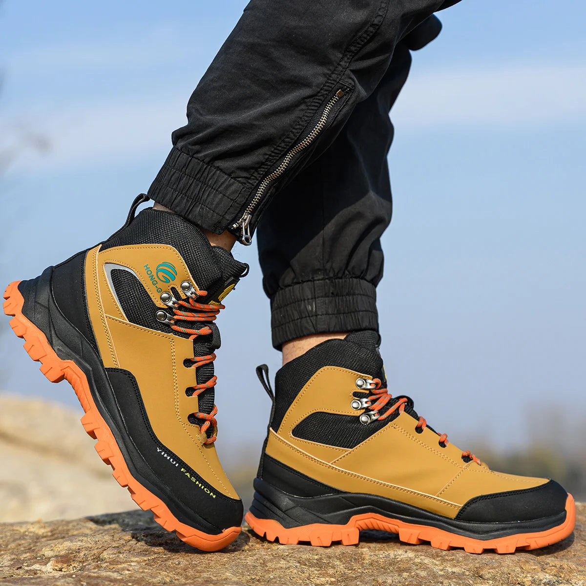 Steel Toe Work Boots – Men's High-Top Anti-Puncture Safety Shoes
