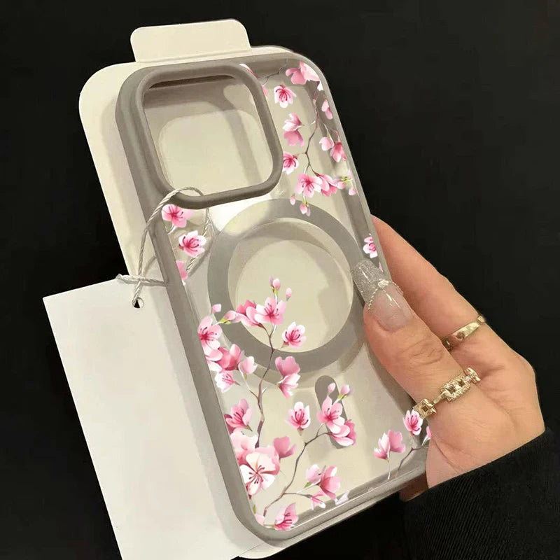 Cherry Elegant Floral Background Design Magnetic iPhone Case