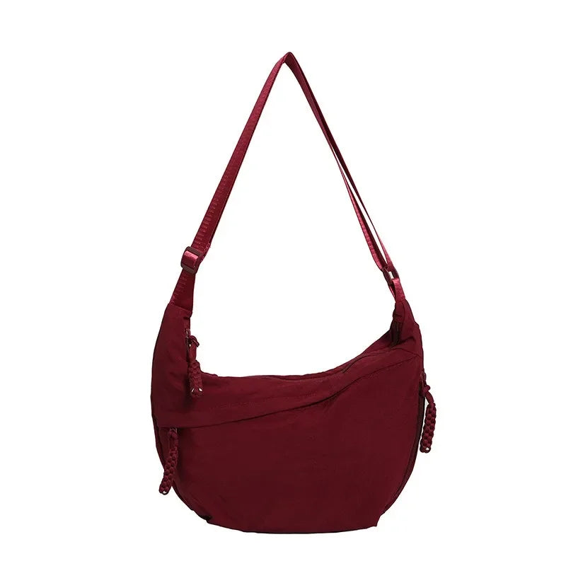 Crossbody Shoulder Bag Minimalist Crescent Dumpling Style