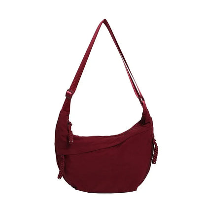 Crossbody Shoulder Bag Minimalist Crescent Dumpling Style