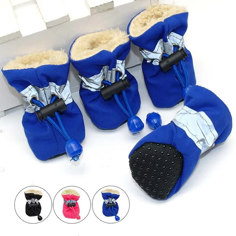 Puppy Shoes – Antiskid Waterproof Soft-Sole Dog Boots (4pcs)