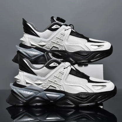 Men's Chunky Sneakers – Air Cushion Sole, Breathable Casual Running Shoes