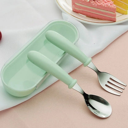 Kids Stainless Steel Cutlery Set with Portable Case