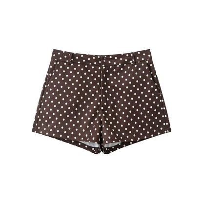 Women's Polka Dot Jacket & Shorts Set