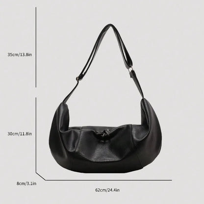 Dumpling Crossbody Bag – Large Capacity PU Leather