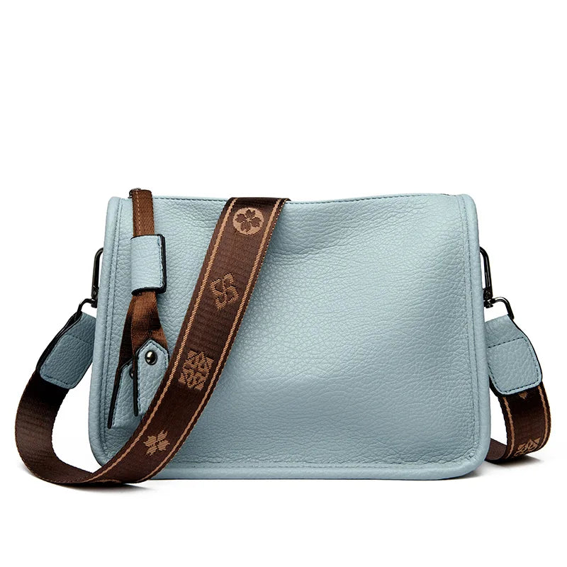Genuine Leather Crossbody Bag – Soft Cowhide Women's Shoulder & Messenger Bag