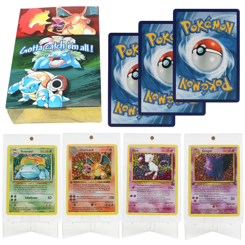 151pcs Box 1996 First Generation Pok Mon Card Rare Charizard Pikachu Mewtwo Blastoise Collecting