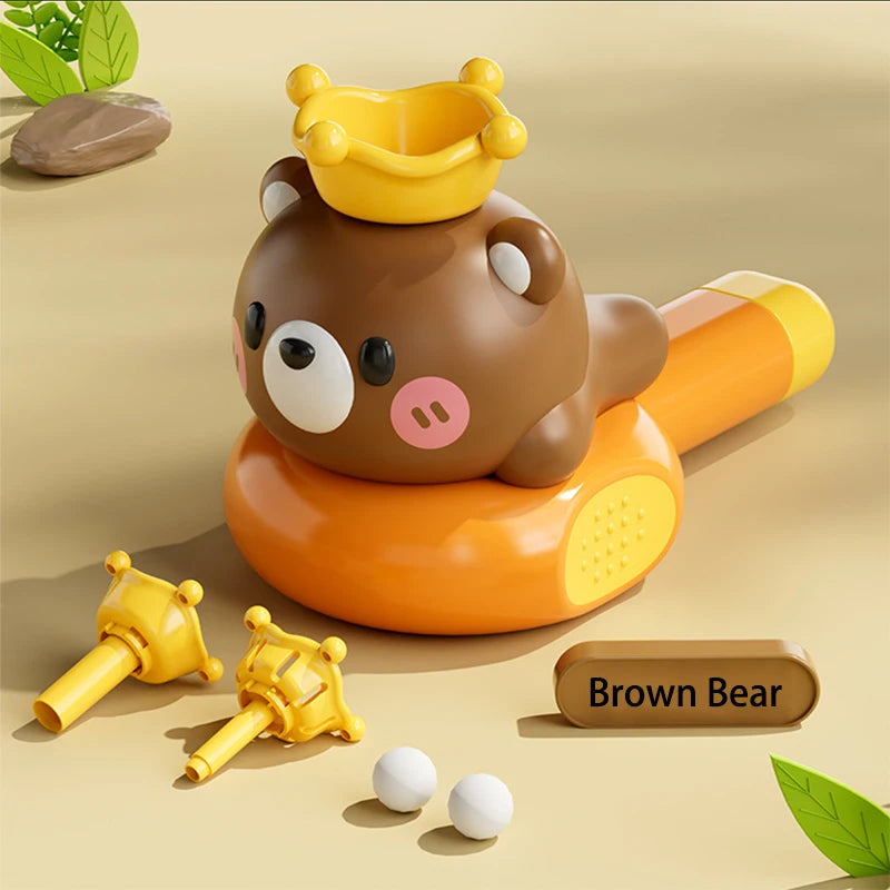 Kids Blowpipe Ball Launcher – Cute Animal Breathing Practice Toy