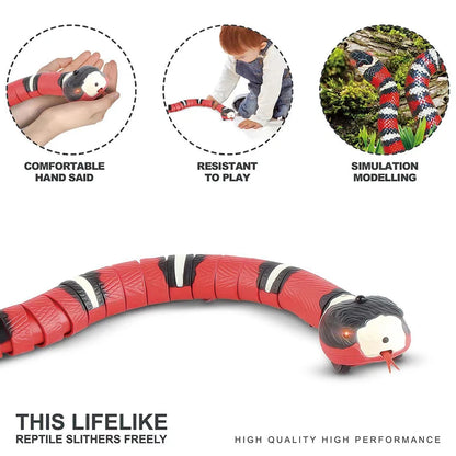 Interactive Snake Cat Toy – Smart Sensing Automatic USB Rechargeable
