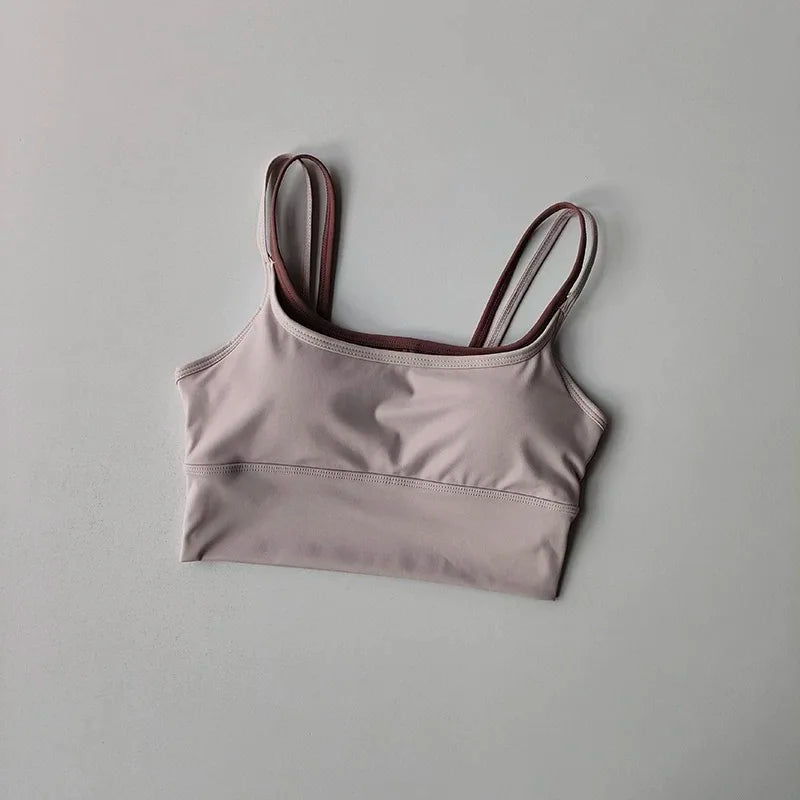 Women's Padded Sports Bra – Shockproof Support Yoga Fitness Top