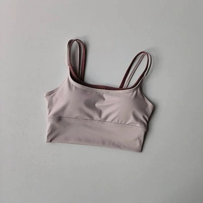 Women's Padded Sports Bra – Shockproof Support Yoga Fitness Top