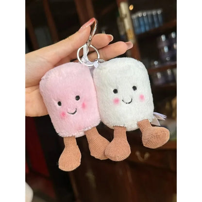 Kawaii Plush Keychain Bag Charm – Cute Food & Animal Mini Plush Toy