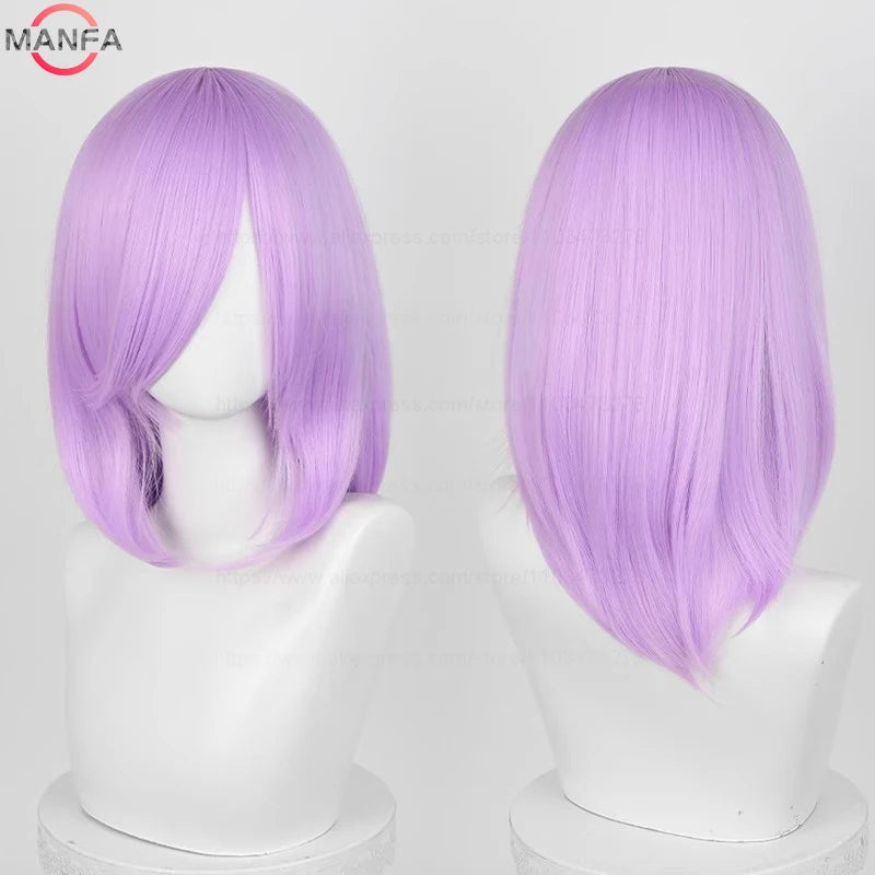 Anime Cosplay Wig - 40cm Medium Straight Wig with Bangs