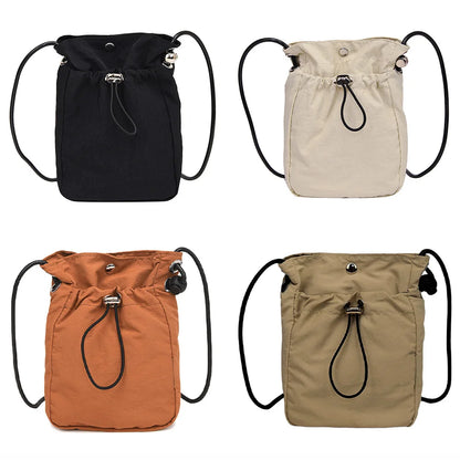 Mini Nylon Crossbody Bag – Drawstring Phone Wallet & Shoulder Purse