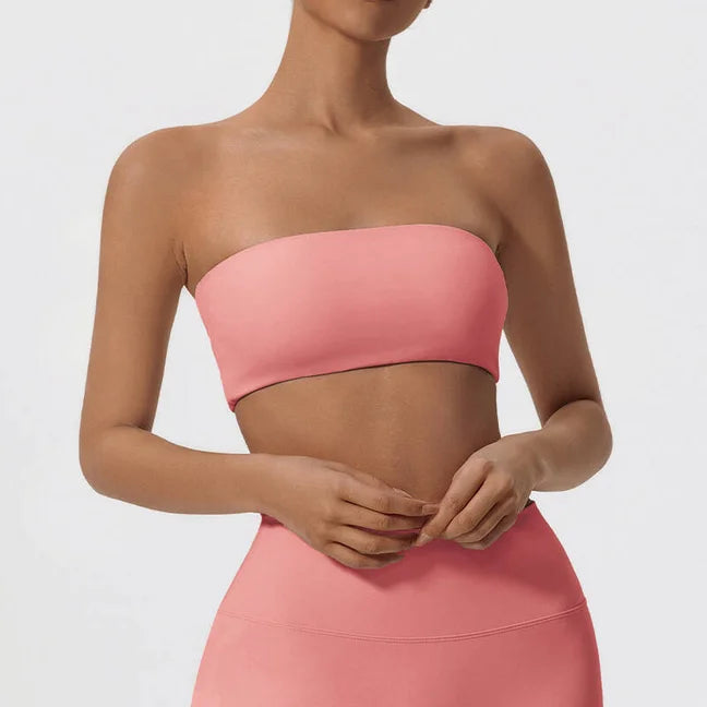 Strapless Sports Bra for Women – Quick-Dry Yoga Tube Top