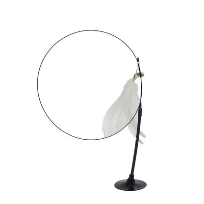 Cat Feather Wand Toy with Suction Cup Base