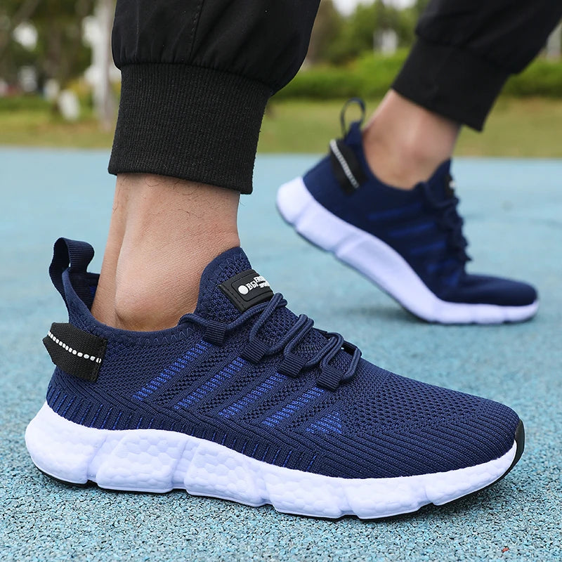Men's Mesh Running Sneakers – Lightweight Breathable Casual Shoes