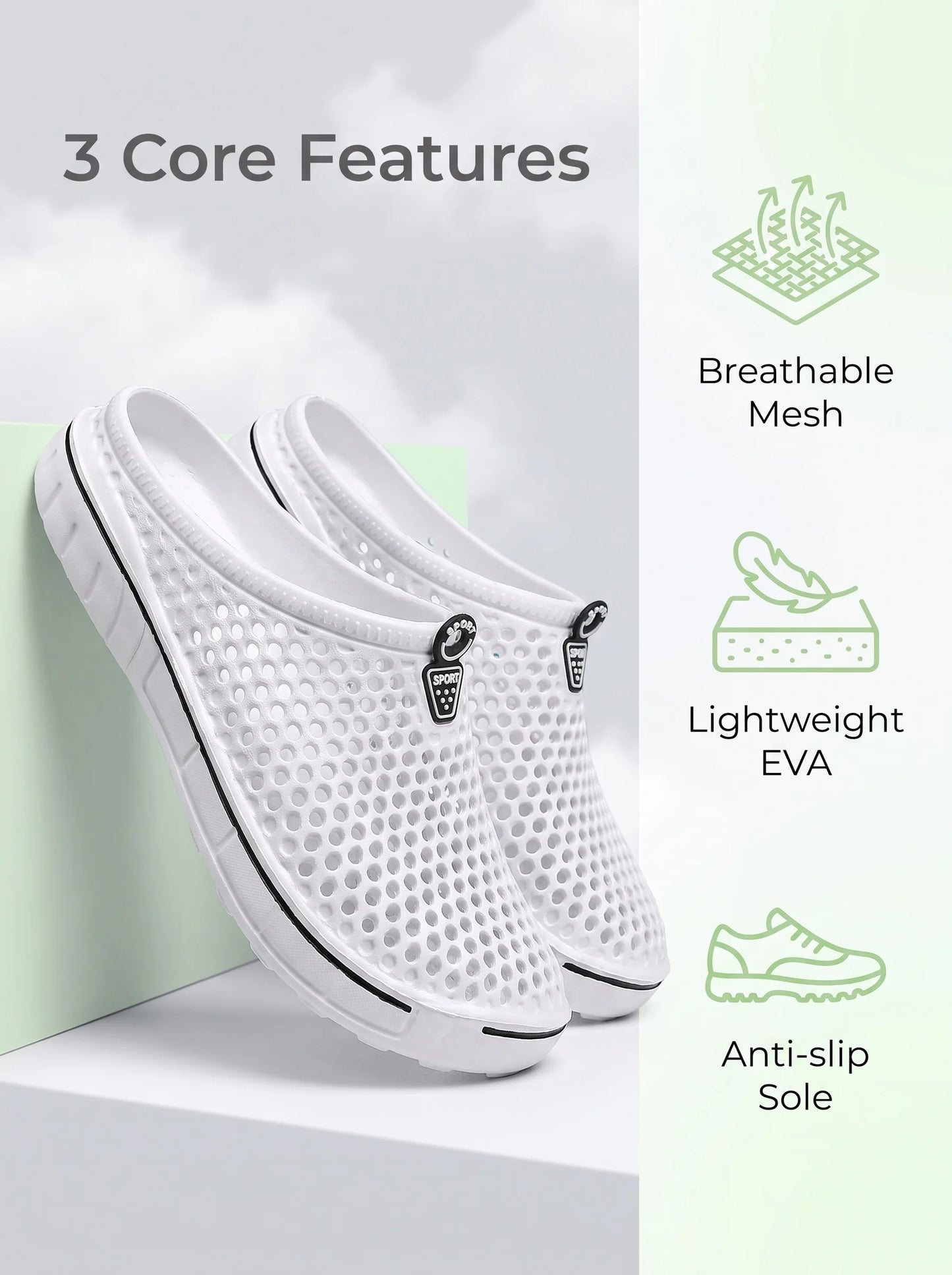 Women S Garden Shoes Lightweight Breathable Slip-Resistant Indoor Outdoor Casual Slippers Half