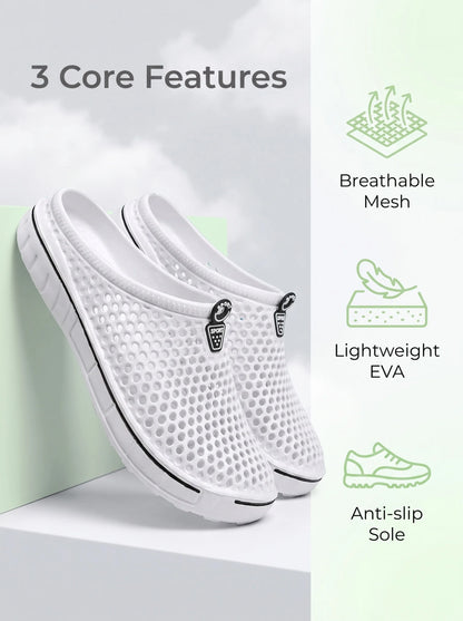 Women S Garden Shoes Lightweight Breathable Slip-Resistant Indoor Outdoor Casual Slippers Half