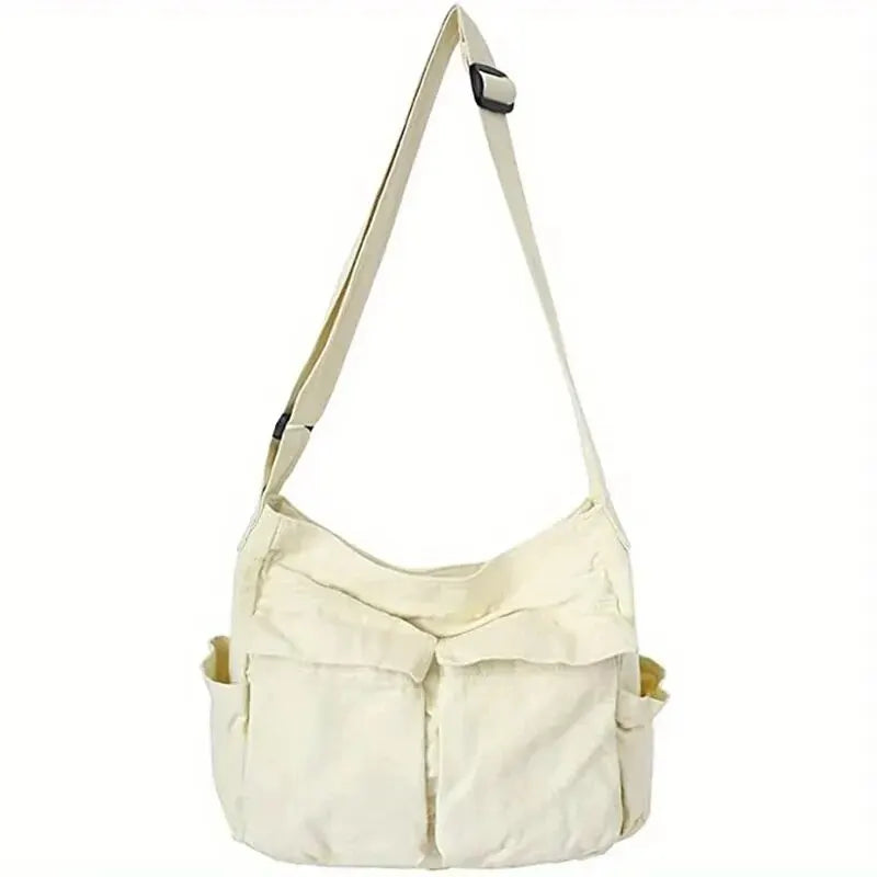 Canvas Crossbody Shoulder Bag Large Capacity Women Hobo Tote