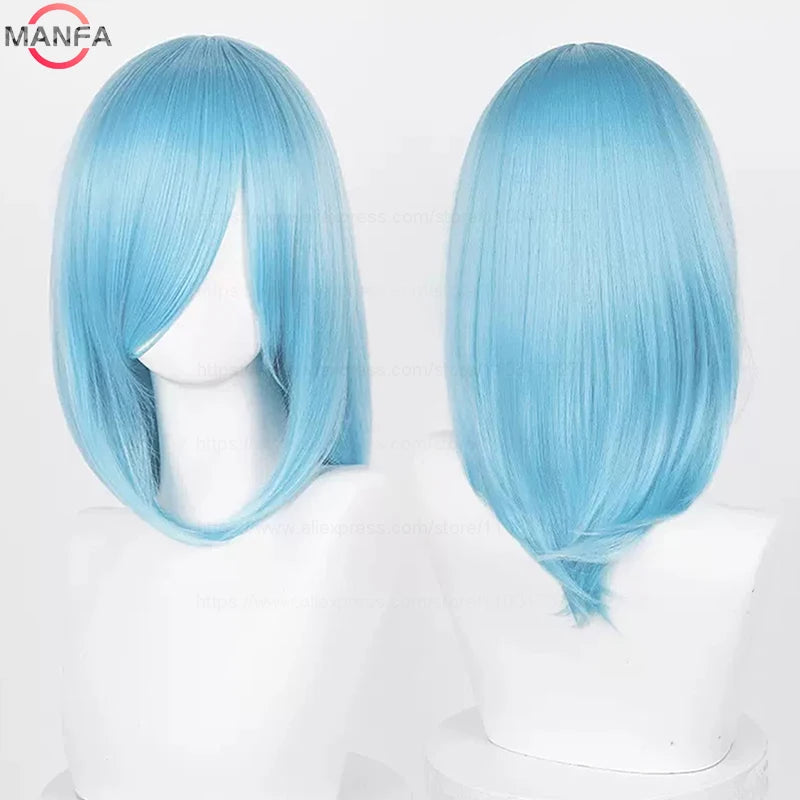 Anime Cosplay Wig - 40cm Medium Straight Wig with Bangs