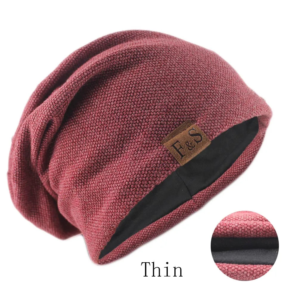 Knit Beanie Hat – Unisex Slouchy Skullcap for Men & Women