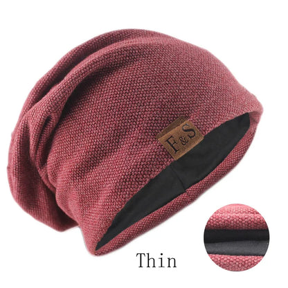Knit Beanie Hat – Unisex Slouchy Skullcap for Men & Women