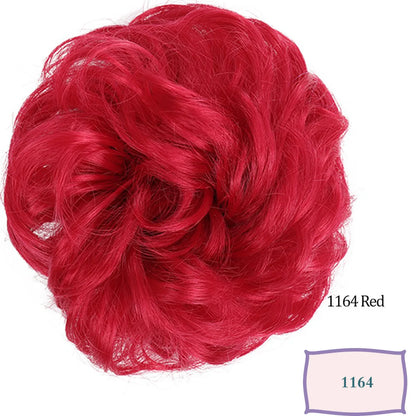 Synthetic Messy Hair Bun Chignon Scrunchies Fake Band Braid Elastic Hairpiece Tail Donut Updo Pieces