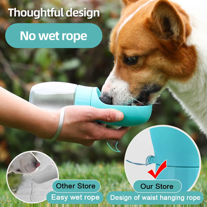 Portable Pet Water Bottle with Drinking Bowl for Dogs & Cats