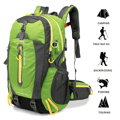 40L Hiking Backpack – Water Resistant Travel & Camping Daypack