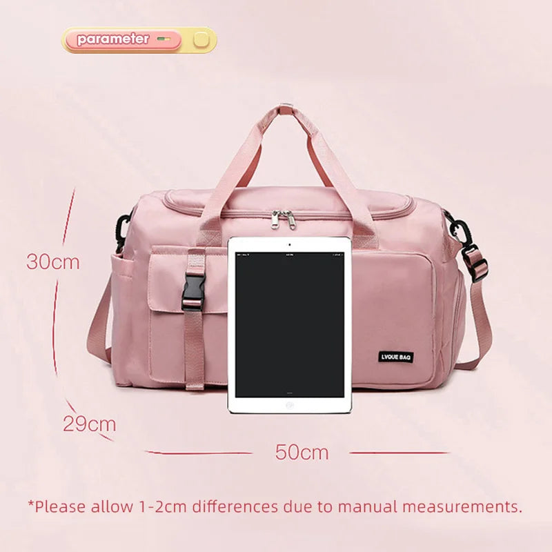 Women's Gym Bag with Wet Dry Separation – Swimming & Travel Duffle