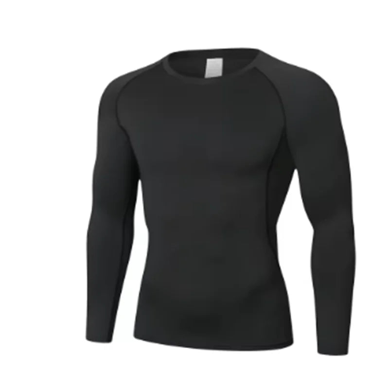 Men's Compression Long Sleeve Shirt | Quick-Dry Gym Training Top