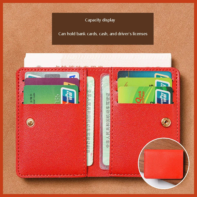 Slim Bifold Card Wallet with Driver's License Window
