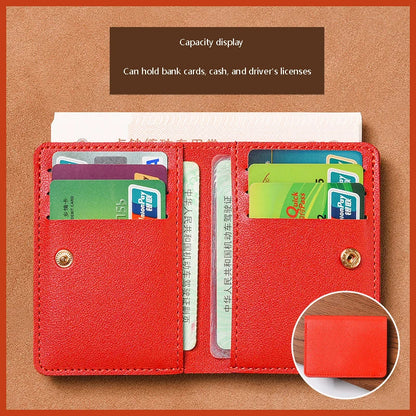 Slim Bifold Card Wallet with Driver's License Window