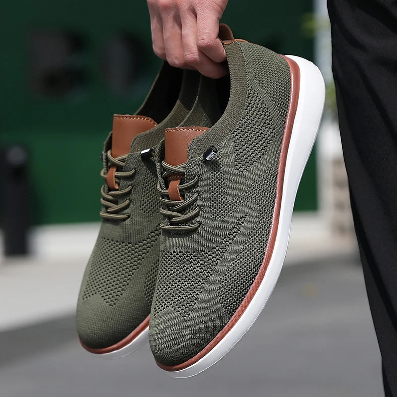 Men's Mesh Knit Sneakers – Lightweight Breathable Casual Shoes