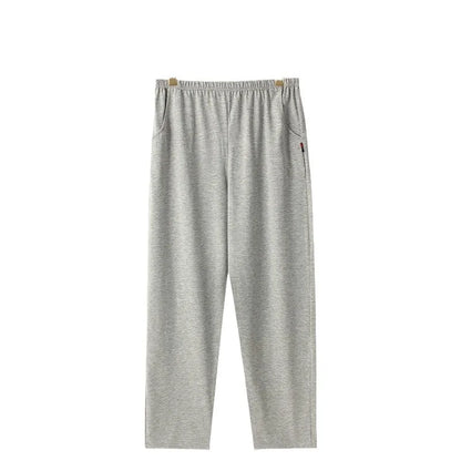 Men's Cotton Pajama Pants – Plus Size Elastic Waist Lounge Trousers