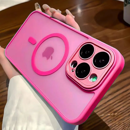 Lens Protection Case Iphone 11 12 13 Proa Mx Mini 15 16 Plus 14 Matte Translucent Magsafe Wireless