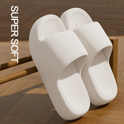 Unisex Non Slip Bathroom Home Slippers Soft Sole Eva Pillow Slides Summer Flat Beach Sandals Woman